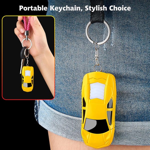 Stylish Sports Car-Shaped Torch Lighter, Adjustable Windproof Flame with Adjust Flame Tool, Refillable Butane Cool Lighter for Gifts, Outdoor, Men (Pink Yellow) - Image 6