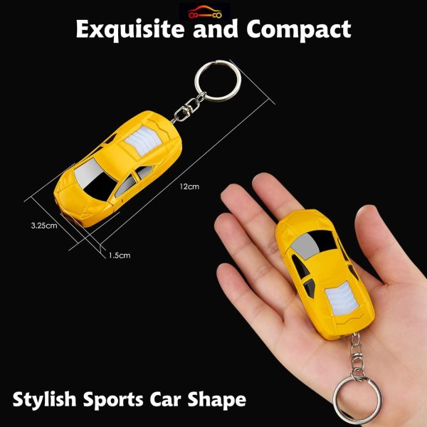 Stylish Sports Car-Shaped Torch Lighter, Adjustable Windproof Flame with Adjust Flame Tool, Refillable Butane Cool Lighter for Gifts, Outdoor, Men (Pink Yellow) - Image 8