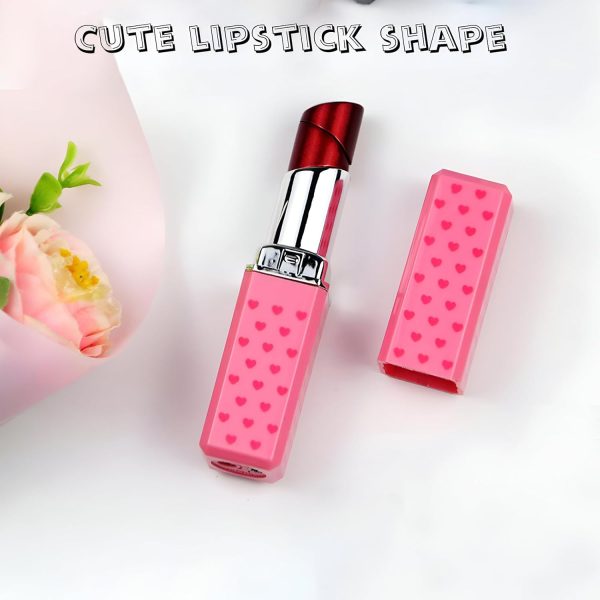 Cute Lipstick Lighter, 2 Pack Soft Flame Refillable Butane Lighter with Flame Adjustment Tool, Unique Torch Lighter Cool Lighters for Women,Girls, Birthday, Anniversary(Without Butane)-Red - Image 5