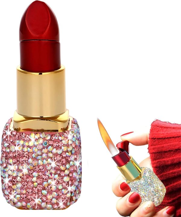Cute Lipstick Lighter, 2 Pack Soft Flame Refillable Butane Lighter with Flame Adjustment Tool, Unique Torch Lighter Cool Lighters for Women,Girls, Birthday, Anniversary(Without Butane)-Red - Image 17