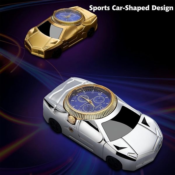 Torch Lighter, Stylish Sports Car-Shaped Butane Lighter, Creative Windproof Lighter with Cool Design, Novelty Jet Flame Torch Lighter, Refillable Butane Gifts Lighter for Outdoor Indoor(Gold-A) - Image 6